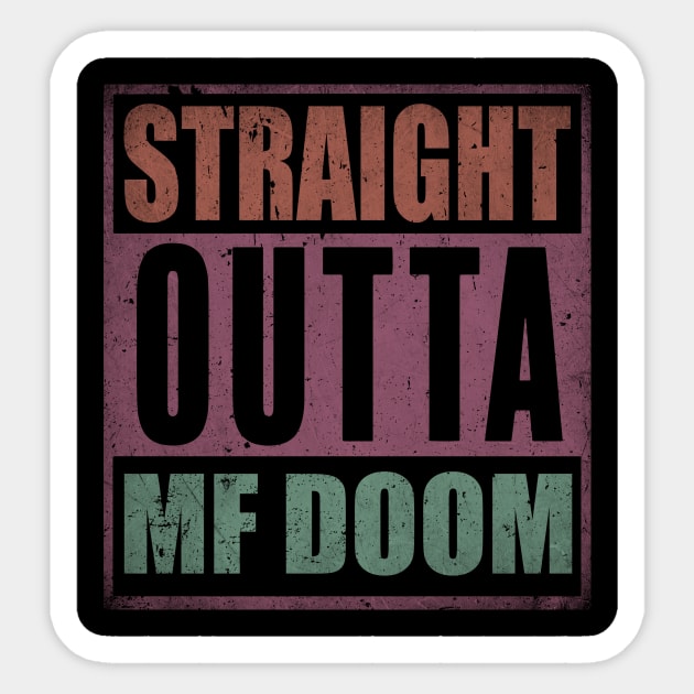 Lovely Name Mf Doom Flowers Proud Classic Styles Sticker by Gorilla Animal